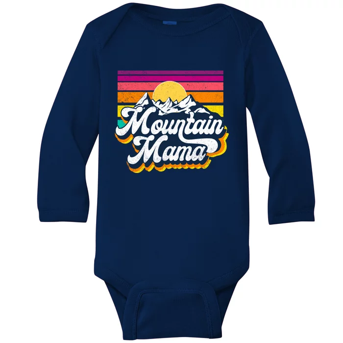 Mountain Mama Go Outdoor Adventure Hiking Camping Mom Gift Baby Long Sleeve Bodysuit