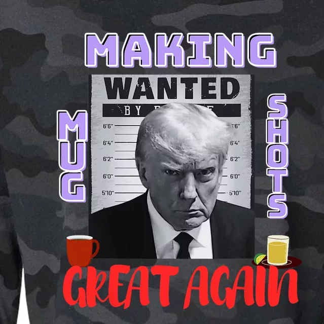 Making Mugshots Great Again Trump 2024 Mugshot President Cropped Pullover Crew