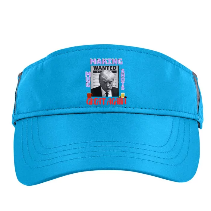 Making Mugshots Great Again Trump 2024 Mugshot President Adult Drive Performance Visor