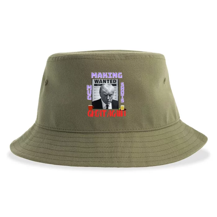 Making Mugshots Great Again Trump 2024 Mugshot President Sustainable Bucket Hat