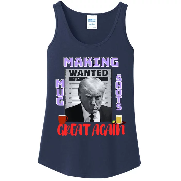 Making Mugshots Great Again Trump 2024 Mugshot President Ladies Essential Tank