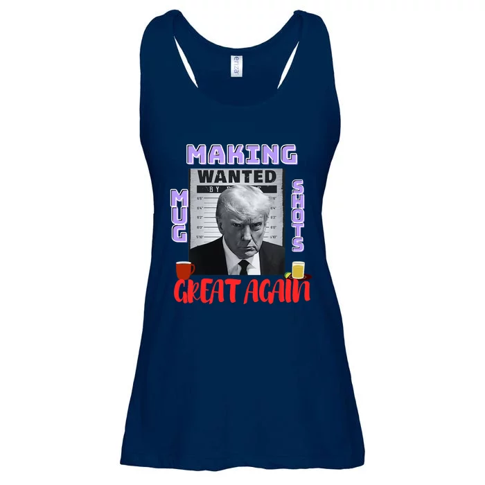 Making Mugshots Great Again Trump 2024 Mugshot President Ladies Essential Flowy Tank