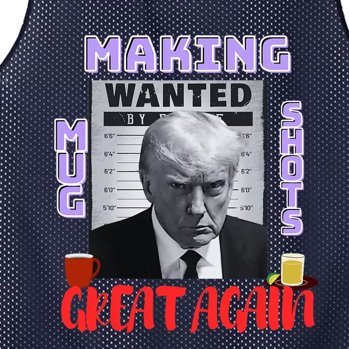 Making Mugshots Great Again Trump 2024 Mugshot President Mesh Reversible Basketball Jersey Tank