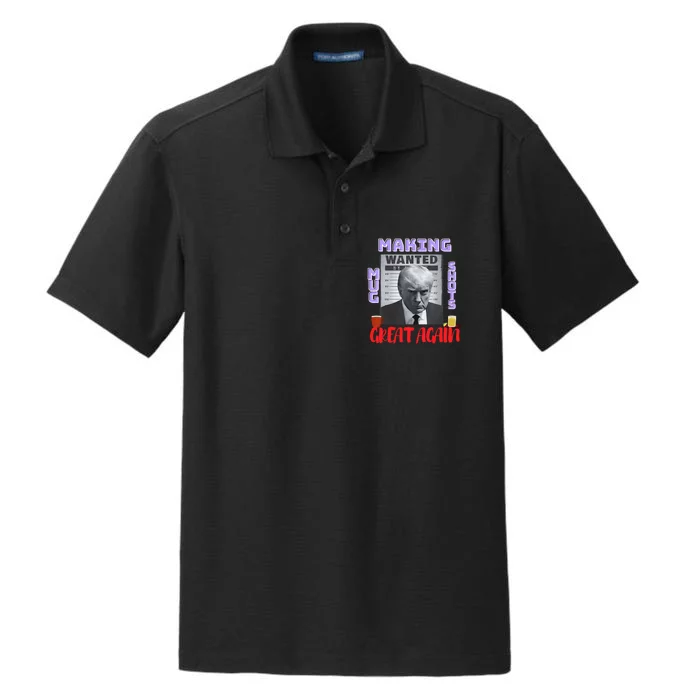 Making Mugshots Great Again Trump 2024 Mugshot President Dry Zone Grid Performance Polo