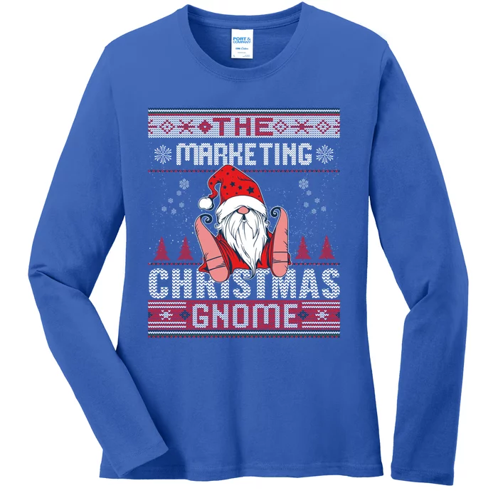 Marketing Matching Group Christmas Gnome Ugly Great Gift Ladies Long Sleeve Shirt