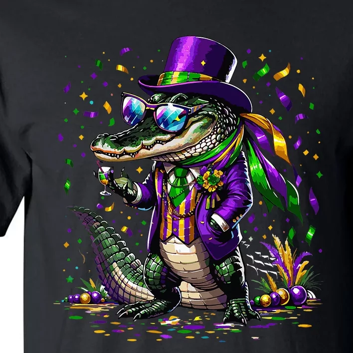 Mardigator Mardi Gras Alligator Costume Mardi Gras Tall T-Shirt