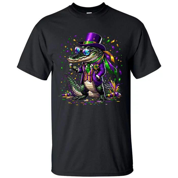 Mardigator Mardi Gras Alligator Costume Mardi Gras Tall T-Shirt