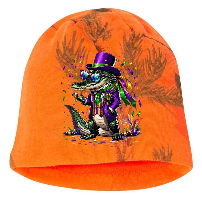 Mardigator Mardi Gras Alligator Costume Mardi Gras Kati - Camo Knit Beanie