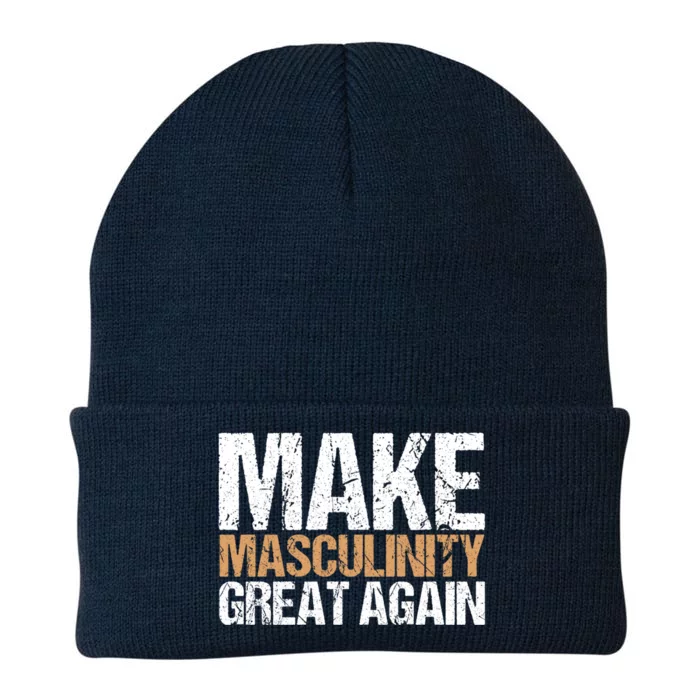 Make Masculinity Great Again Dad Brother Uncle Gift Knit Cap Winter Beanie