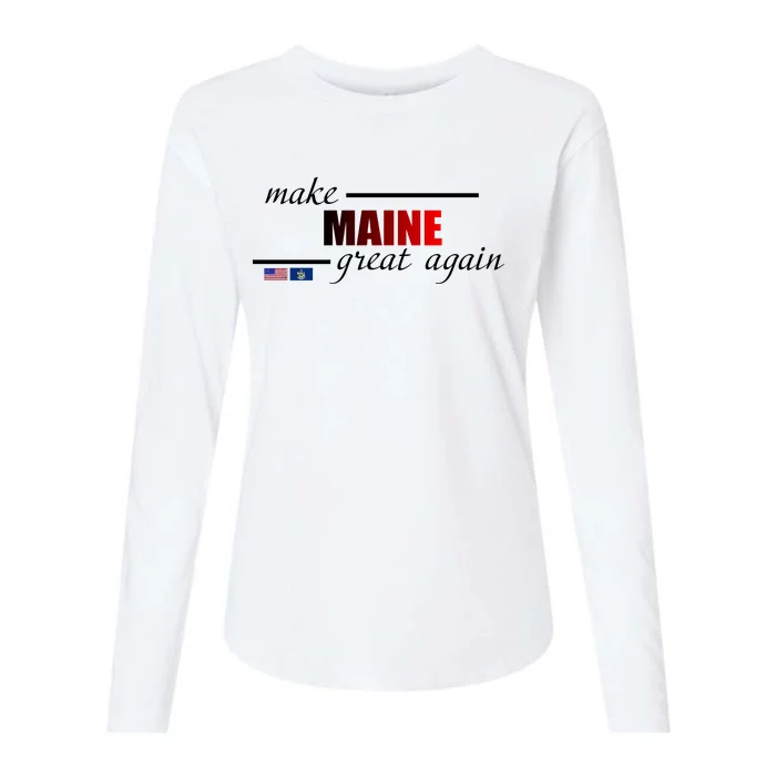 Make Maine Great Again Womens Cotton Relaxed Long Sleeve T-Shirt