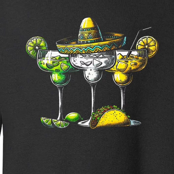 Mexican Margarita Glasses Cinco De Drinko Women Drinking Toddler Sweatshirt