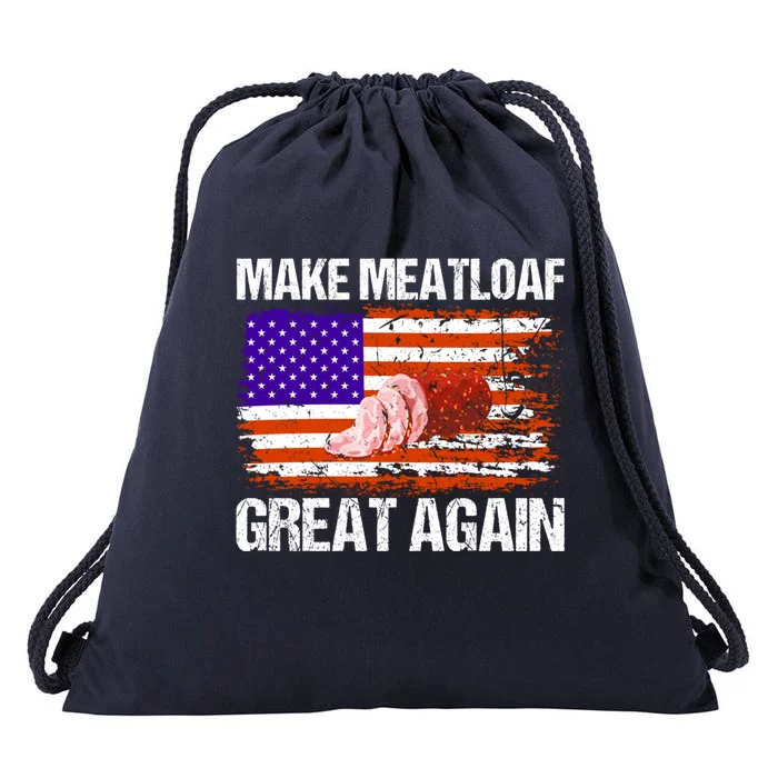 Make Meatloaf Great Again Funny Chef Usa Flag Gift Drawstring Bag