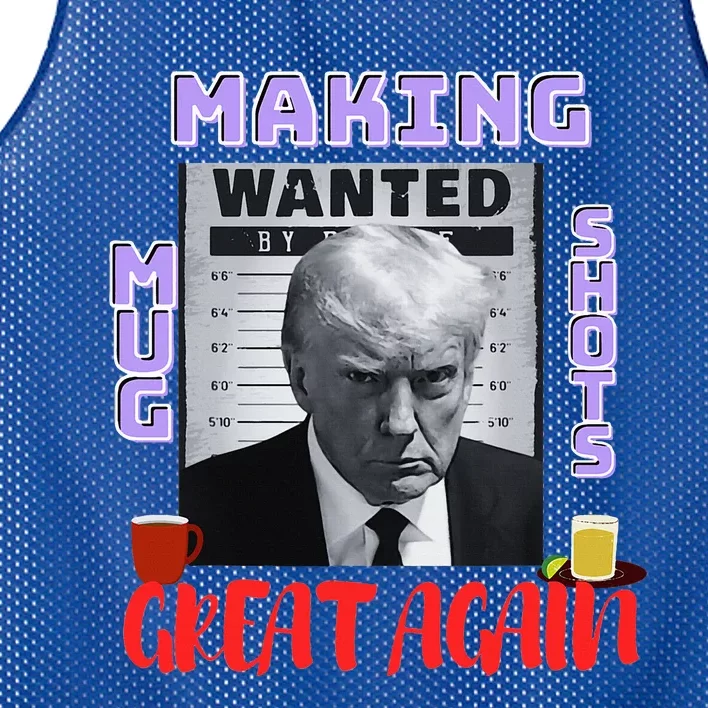 Making Mugshots Great Again Trump 2024 Mugshot President Mesh Reversible Basketball Jersey Tank