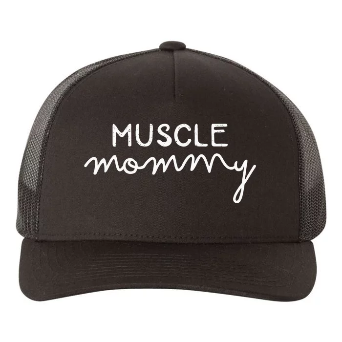 Muscle Mommy Gym Mom Bodybuilder Weightlifting Fitness Yupoong Adult 5-Panel Trucker Hat