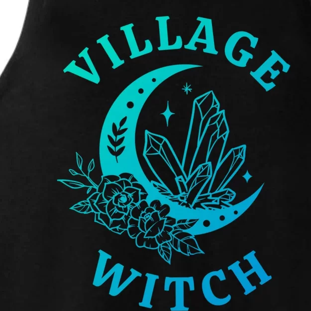 Mystical Moon Halloween Village Witch Gift Ladies Tri-Blend Wicking Tank