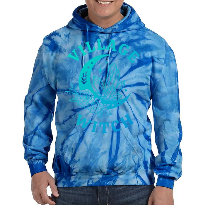 Mystical Moon Halloween Village Witch Gift Tie Dye Hoodie