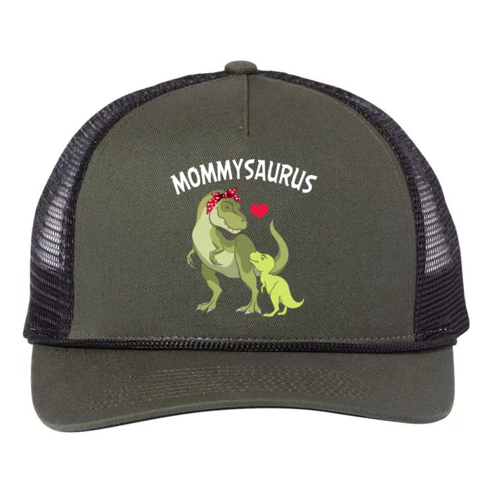 Mommysaurus Mom Heart Child Cute Dinosaur Mommy Mother’s Day Retro Rope Trucker Hat Cap