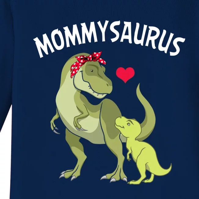 Mommysaurus Mom Heart Child Cute Dinosaur Mommy Mother’s Day Baby Long Sleeve Bodysuit