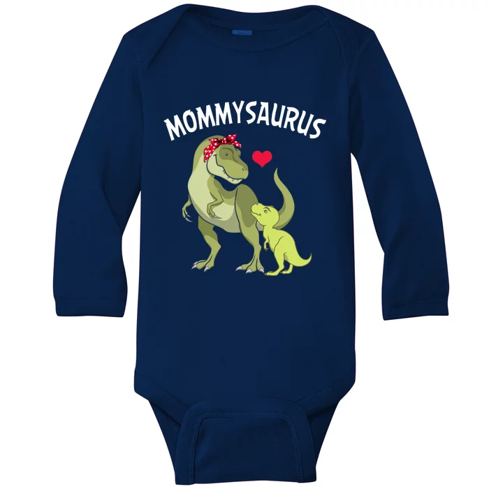 Mommysaurus Mom Heart Child Cute Dinosaur Mommy Mother’s Day Baby Long Sleeve Bodysuit