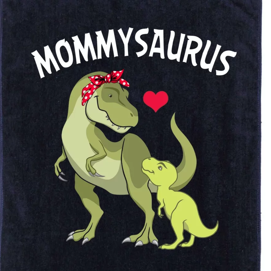 Mommysaurus Mom Heart Child Cute Dinosaur Mommy Mother’s Day Platinum Collection Golf Towel