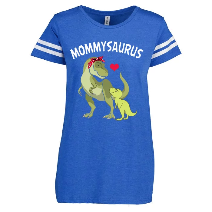 Mommysaurus Mom Heart Child Cute Dinosaur Mommy Mother’s Day Enza Ladies Jersey Football T-Shirt