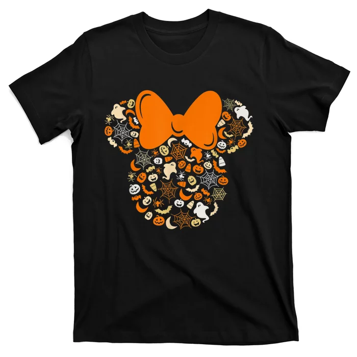 Minnie Mouse Halloween Ghosts Pumpkins Spiders T-Shirt