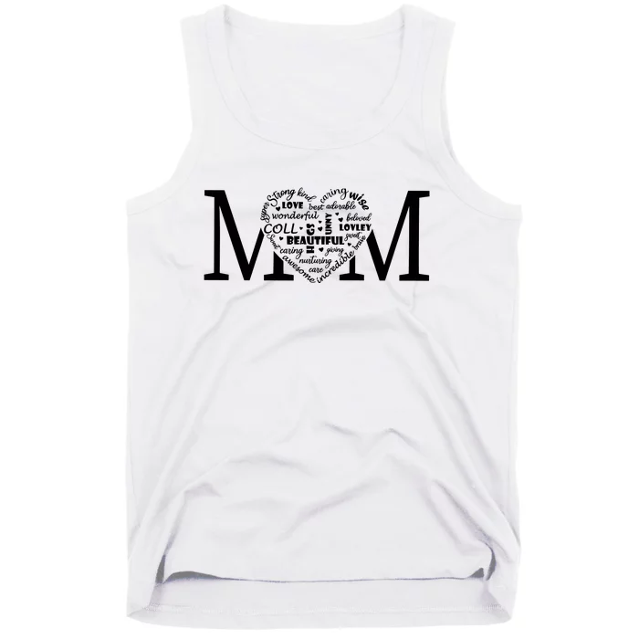 Mama Mom Heart Mother;S Day Idea Tank Top