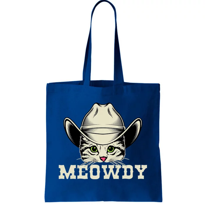 Meowdy Meow Howdy Cowboy Funny Cat Lover Tote Bag