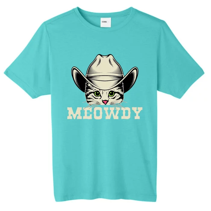 Meowdy Meow Howdy Cowboy Funny Cat Lover ChromaSoft Performance T-Shirt