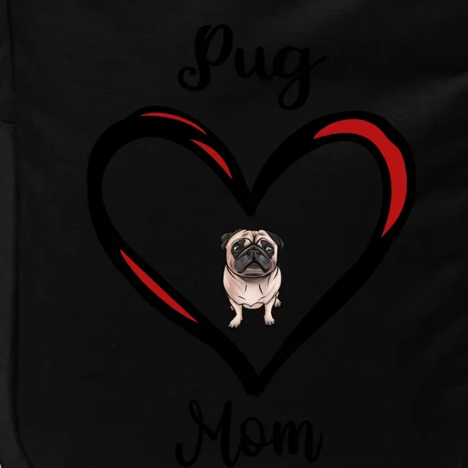 Mops Mama Heart I Love My Pug Mom Great Gift Impact Tech Backpack