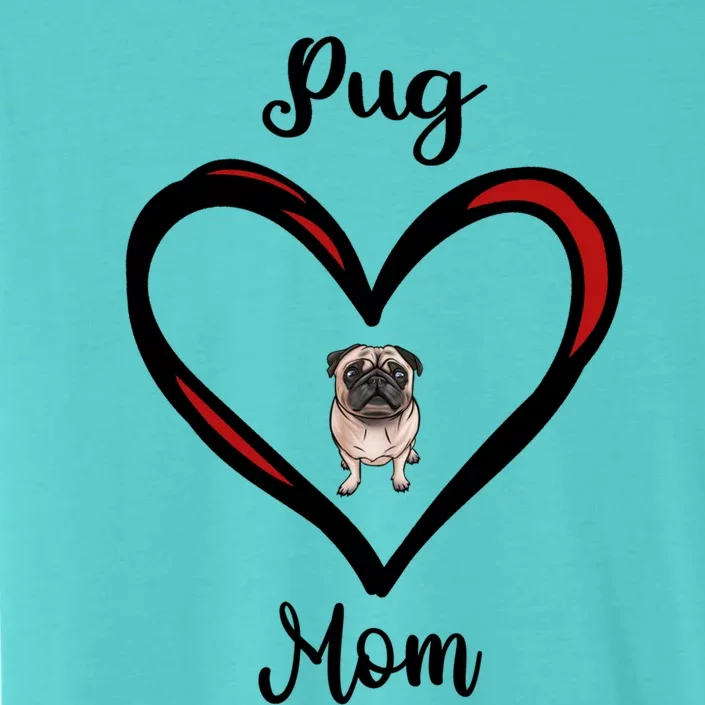 Mops Mama Heart I Love My Pug Mom Great Gift ChromaSoft Performance T-Shirt