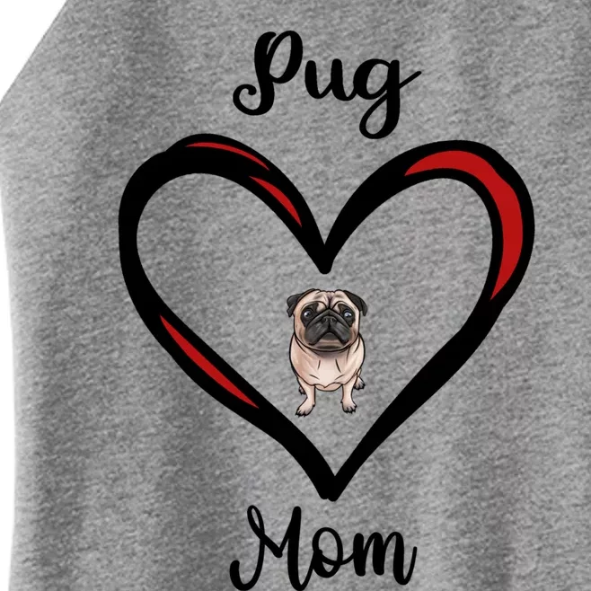 Mops Mama Heart I Love My Pug Mom Great Gift Women’s Perfect Tri Rocker Tank