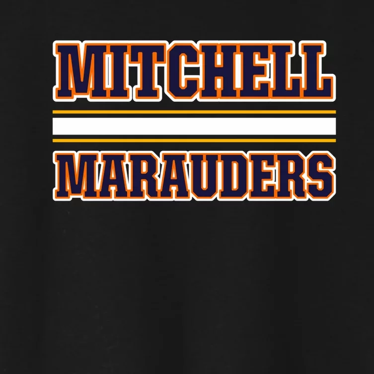 Mitchell Marauders Horizontal Stripes Women's Crop Top Tee