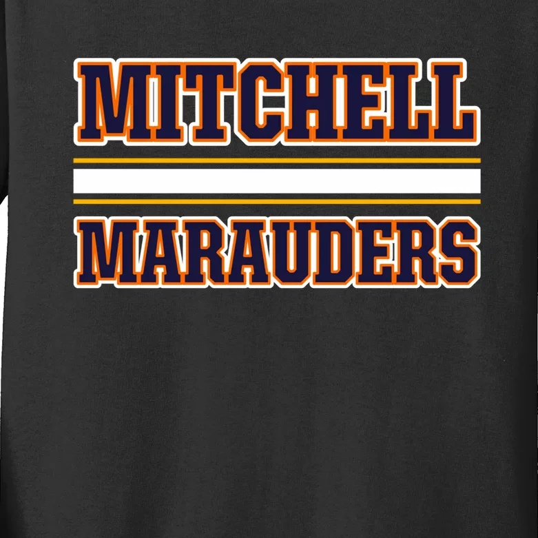 Mitchell Marauders Horizontal Stripes Kids Long Sleeve Shirt