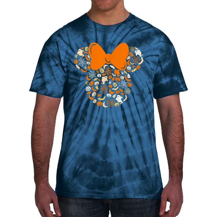 Minnie Mouse Halloween Ghosts Pumpkins Spiders Tie-Dye T-Shirt