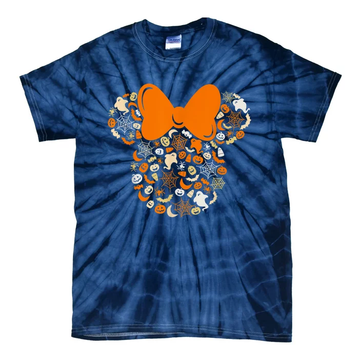 Minnie Mouse Halloween Ghosts Pumpkins Spiders Tie-Dye T-Shirt