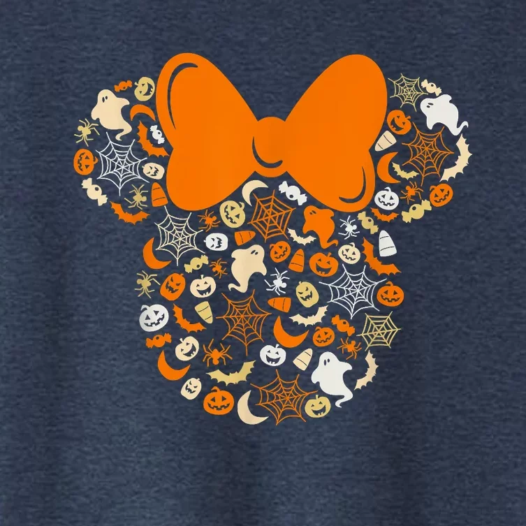 Minnie Mouse Halloween Ghosts Pumpkins Spiders Women's Crop Top Tee