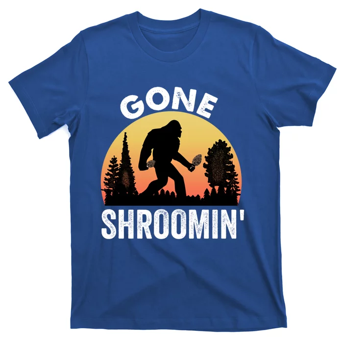 Morel Mushroom Hunter Gone Shroomin Funny Sasquatch Foraging Gift T-Shirt