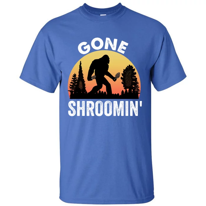 Morel Mushroom Hunter Gone Shroomin Funny Sasquatch Foraging Gift Tall T-Shirt