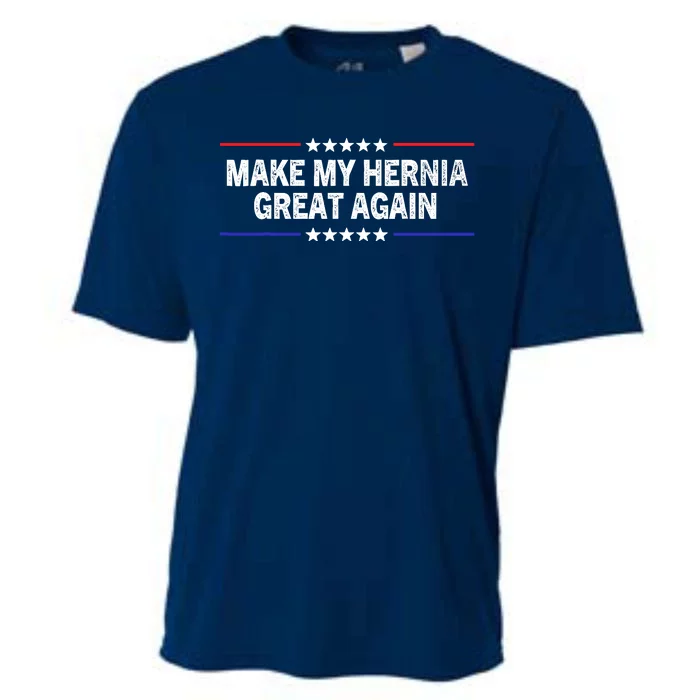 Make My Hernia Great Again Funny Surgery Injury Recovery Cooling Performance Crew T-Shirt