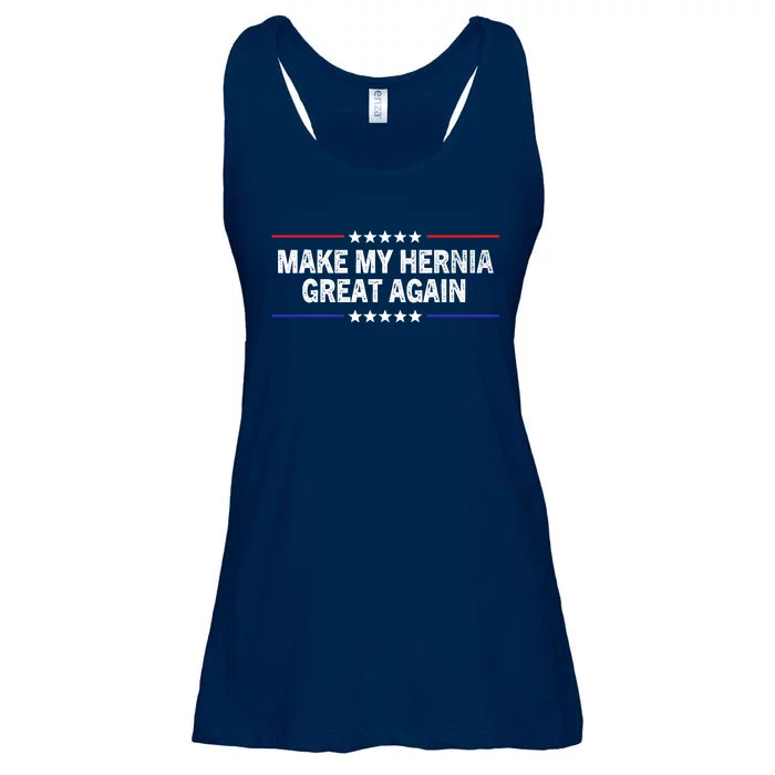 Make My Hernia Great Again Funny Surgery Injury Recovery Ladies Essential Flowy Tank