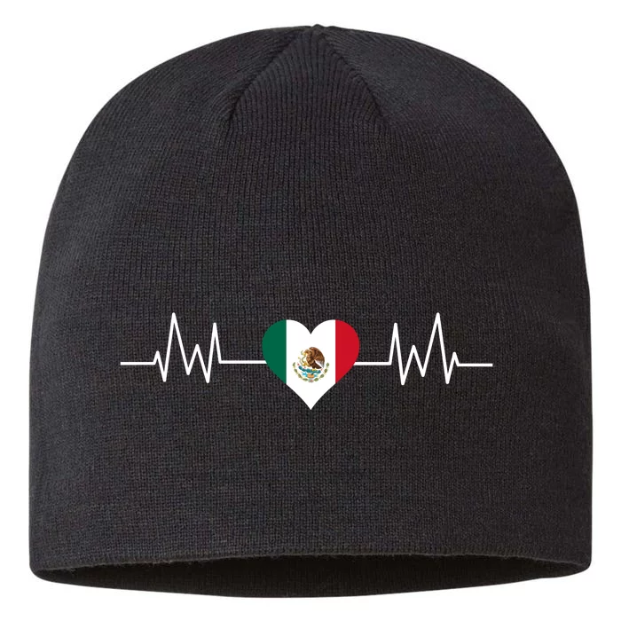 Mexico Mexican Heart Beat Pulse 8 1/2in Sustainable Knit Beanie