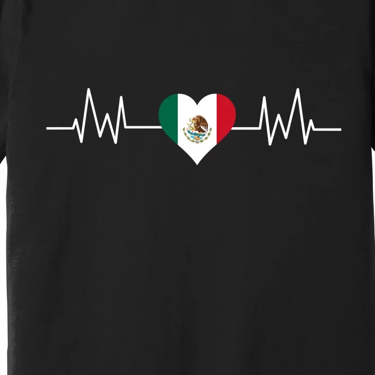 Mexico Mexican Heart Beat Pulse Premium T-Shirt