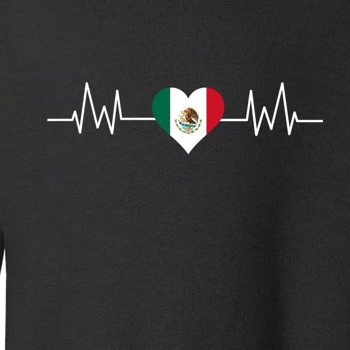 Mexico Mexican Heart Beat Pulse Toddler Sweatshirt