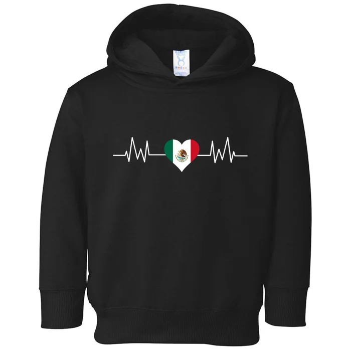 Mexico Mexican Heart Beat Pulse Toddler Hoodie