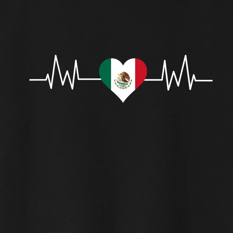 Mexico Mexican Heart Beat Pulse Women's Crop Top Tee