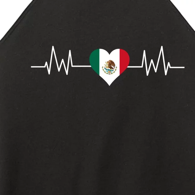 Mexico Mexican Heart Beat Pulse Women’s Perfect Tri Rocker Tank