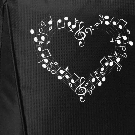 Musical Music Heart Love Notes Symbol Humor Musicians City Backpack