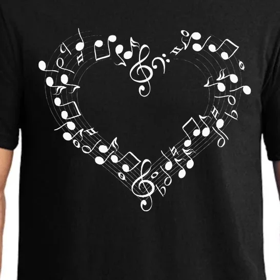 Musical Music Heart Love Notes Symbol Humor Musicians Pajama Set