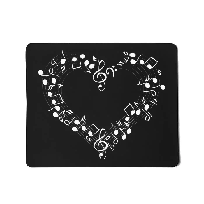 Musical Music Heart Love Notes Symbol Humor Musicians Mousepad